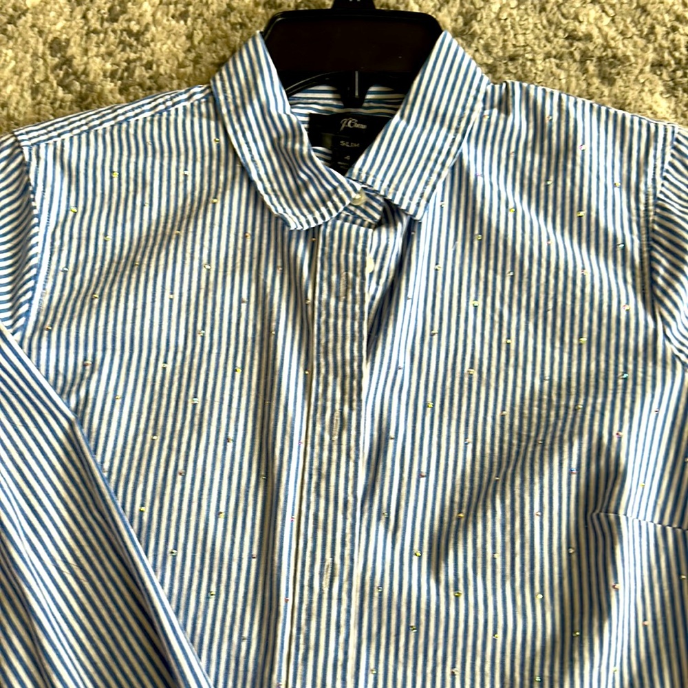 Jcrew women’s button down with sparkles!